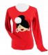 Camiseta m/l moño rojo