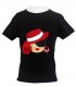 Camiseta niña negra sombrero