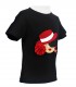 Camiseta niña negra sombrero