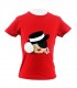 Camiseta niña roja sombrero