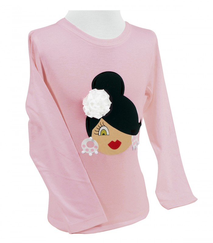 Camiseta niña manga larga