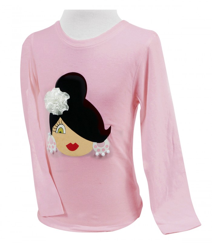 Camiseta niña manga larga
